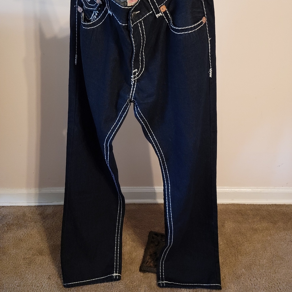 Men's True Religion dark denim jeans, size 38